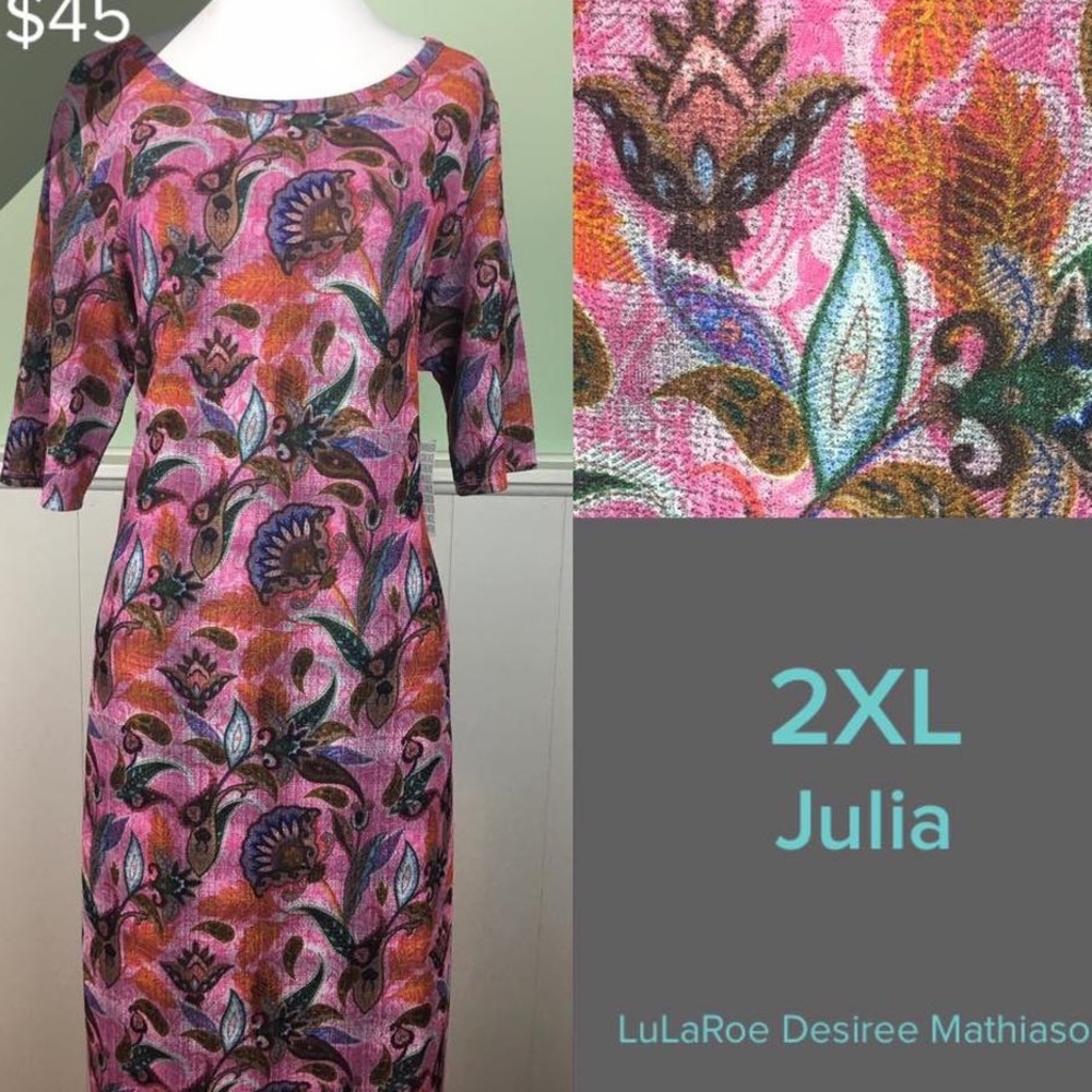 NWT Beautiful LuLaRoe Julia Dress - 2XL